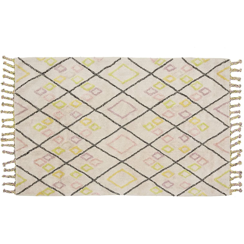 Aratextile Cotton Children's Rug, Rombos Design, 140 x 200 Cm - Aratextil