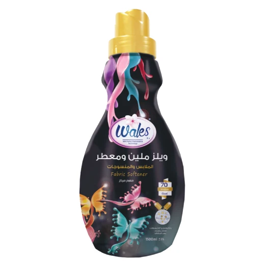معطر ومنعم الاقمشة, اسود, 1.50 لتر من ويلز معطر ومنعم الاقمشة, اسود, 1.50 لتر من ويلز