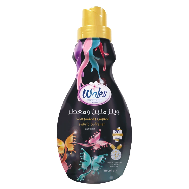 معطر ومنعم الاقمشة, اسود, 1.50 لتر من ويلز - ويلز