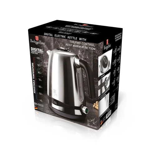 Berlinger Haus Digital Electric Kettle, Steel,  1.7L - Berlinger Haus - Image 2