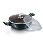 Berlinger Haus Metallic Shallow Pot With Lid, Petrol Color, 24 Cm - Berlinger Haus