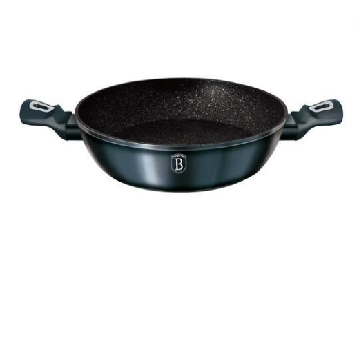 Berlinger Haus Metallic Shallow Pot With Lid, Petrol Color, 24 Cm - Berlinger Haus - Image 3