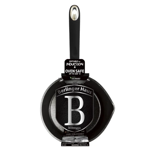 Berlinger Haus Metallic Saucepan, Black Color, 16 Cm - Berlinger Haus - Image 2
