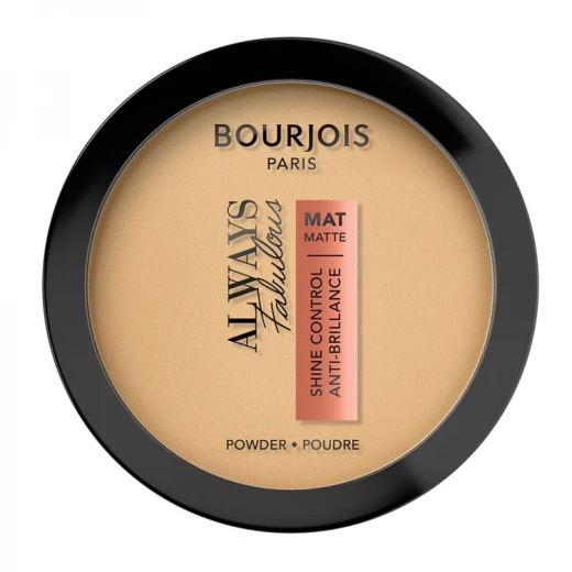 بودرة Bourjois Always Fabulous المضغوطة غير اللامعة 310 بيج للتحكم في الزيوت مكياج 10 جم للحصول على بشرة خالية من العيوب بودرة Bourjois Always Fabulous المضغوطة غير اللامعة 310 بيج للتحكم في الزيوت مكياج 10 جم للحصول على بشرة خالية من العيوب