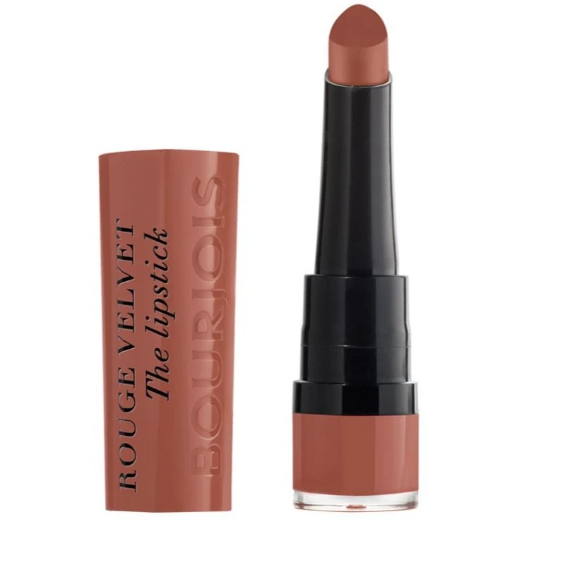 Bourjois Rouge Velvet Caramelody Matte Lipstick Long Lasting Moisturizing Makeup for Women - Bourjois