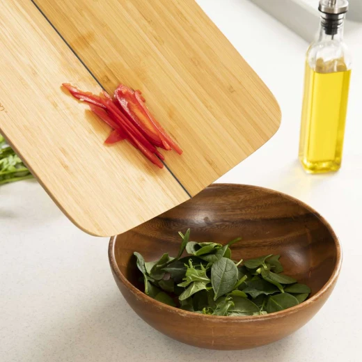 لوح تقطيع من الخيزران قابل للطي قطعتين مع أقدام غير قابلة للانزلاق من جوزيف جوزيف - جوزيف جوزيف - Image 3
