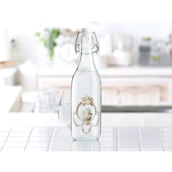 Madame Coco Rosa Glass Water Bottle, 1 Liter
