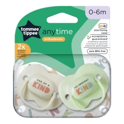 Tommee Tippee Anytime Soother, 0-6m, 2 Pieces, Green