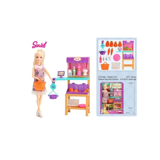 دمية سارييل مع مجموعة السوق دمية سارييل مع مجموعة السوق