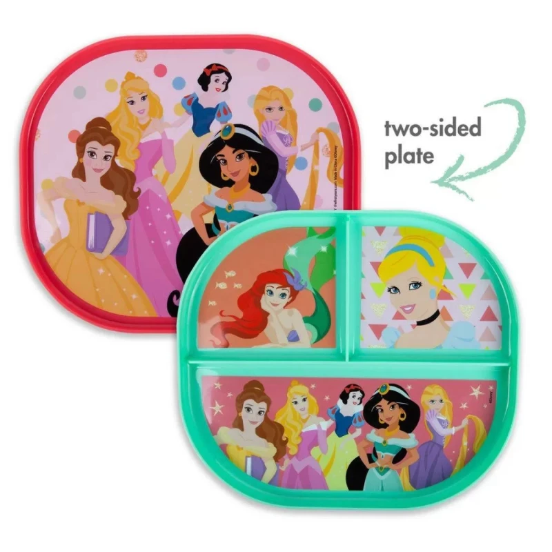 The First Years Disney World Sided Plate - Princess - Munchkin