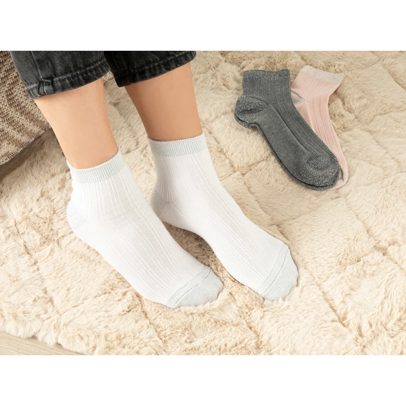 جوارب نسائية قطنة , 36-40,  ابيض من انجلش هوم - انجلش هوم