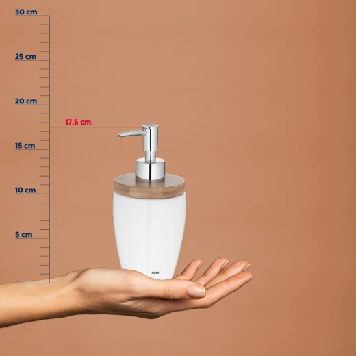 موزع الصابون السائل, بتصميم ناتشر, باللون الابيض, سعة 350 مل من كيلا - كيلا - Image 4