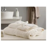 طقم مناشف حمام مخططة رومانسية, لون بيج فاتح, 50*85 + 70 150 سم, قطعتان من انجلش هوم - انجلش هوم