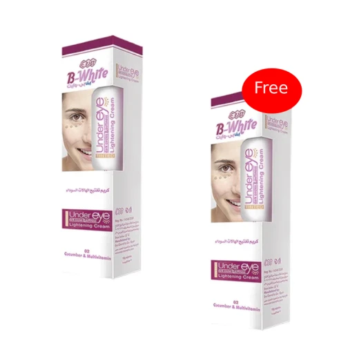 بى-وايت كريم للهالات السوداء للبشرة السمراء 20 جرام + 1 مجانا من ايفا كوزمتكس بى-وايت كريم للهالات السوداء للبشرة السمراء 20 جرام + 1 مجانا من ايفا كوزمتكس