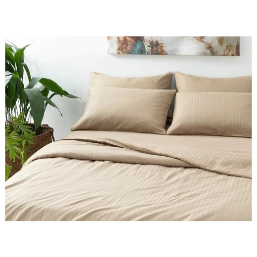 طقم غطاء لحاف كريستال حريري مزدوج, لون بيج, 160* 220 سم, 3 قطع من انجلش هوم - انجلش هوم - Image 2