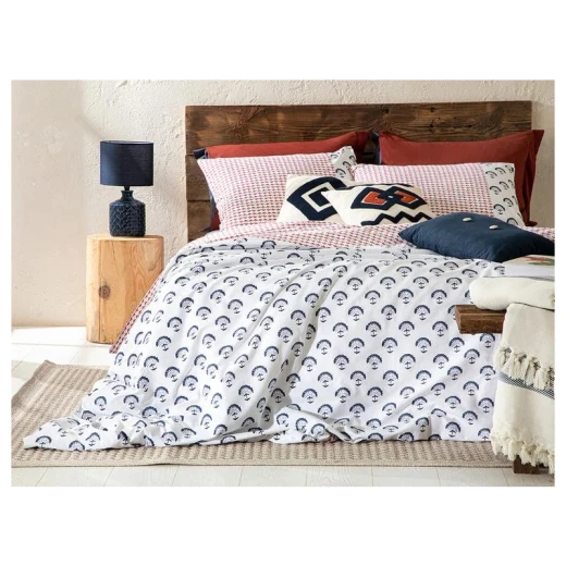 طقم غطاء لحاف مفرد قطن من ايفوريا, 160*220 سم, قطعتان من انجلش هوم