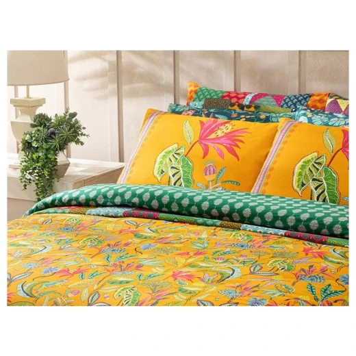 طقم غطاء لحاف جانجل لايف قطني مقاس مفرد, 160*220 سم, قطعتان من انجلش هوم - انجلش هوم - Image 2