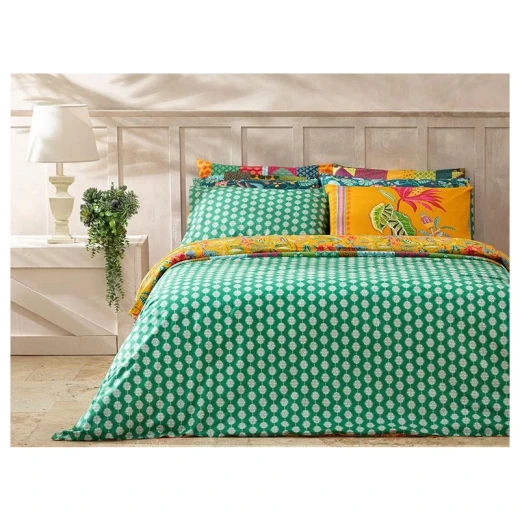 طقم غطاء لحاف قطني بحجم كينغ جانجل لايف, 220* 240 سم, 3 قطع من انجلش هوم - انجلش هوم - Image 3