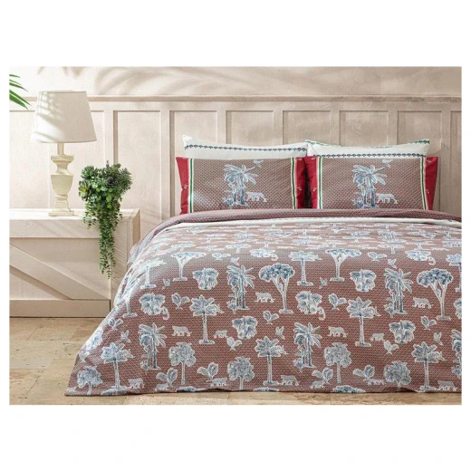 طقم غطاء لحاف قطني بحجم كينغ تويلي دي جوي, 220* 240 سم, 3 قطع من انجلش هوم طقم غطاء لحاف قطني بحجم كينغ تويلي دي جوي, 220* 240 سم, 3 قطع من انجلش هوم