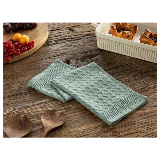 منشفة تجفيف قطن صني, لون اخضر, 30* 50 سم من انجلش هوم منشفة تجفيف قطن صني, لون اخضر, 30* 50 سم من انجلش هوم