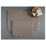 مجموعة سجاد حمام من القطيفة الناعمة, 60*90 + 45*60 سم, بيج من انجلش هوم - انجلش هوم