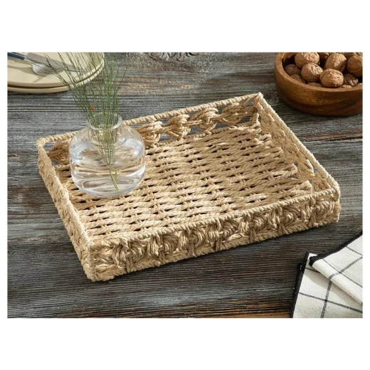 صينية خوص, لون بني, 33*26 سم من انجلش هوم صينية خوص, لون بني, 33*26 سم من انجلش هوم