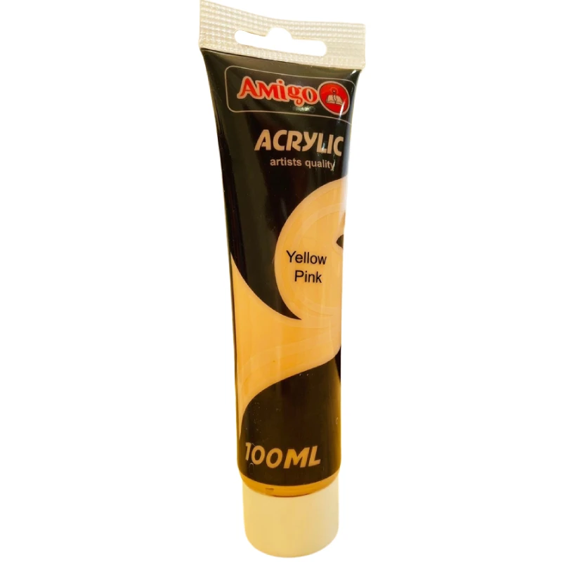 Amigo Acrylic Artist Color, 100ml, Yellow Pink - Amigo