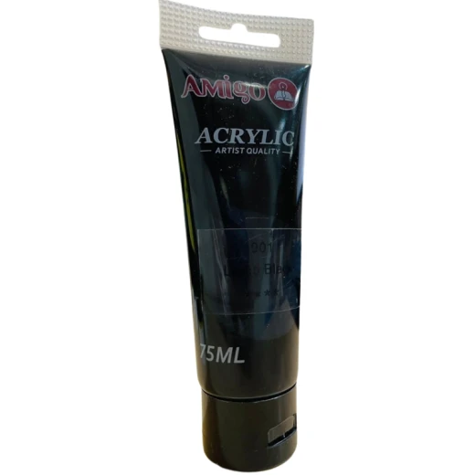 Amigo Acrylic Artist Color, 75 ml, Black Amigo Acrylic Artist Color, 75 ml, Black
