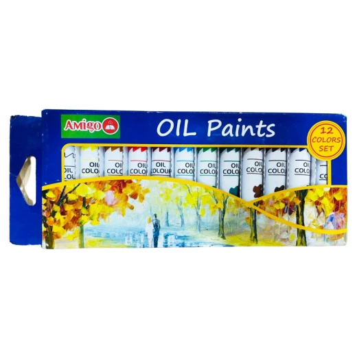 Amigo Oil Paints Set, 12 Pieces Amigo Oil Paints Set, 12 Pieces