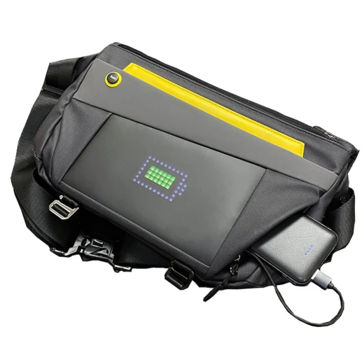 Divoom Pixoo Slingbag-V 16x16 Pixel LED Display Messenger Bag, White Color - Divoom - Image 4