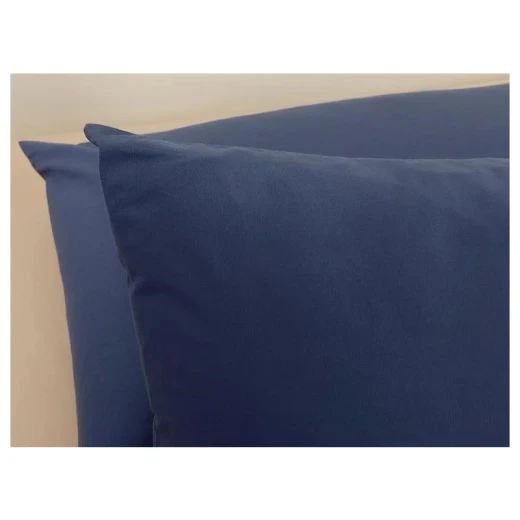 غطاء وسادة قطن سادة, لون ازرق, 50*70 سم, قطعتان من انجلش هوم - انجلش هوم - Image 2