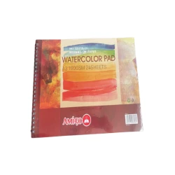 Amigo Watercolor Brushes On Paper, Watercolor Pad A3 190gsm, 24 Sheets