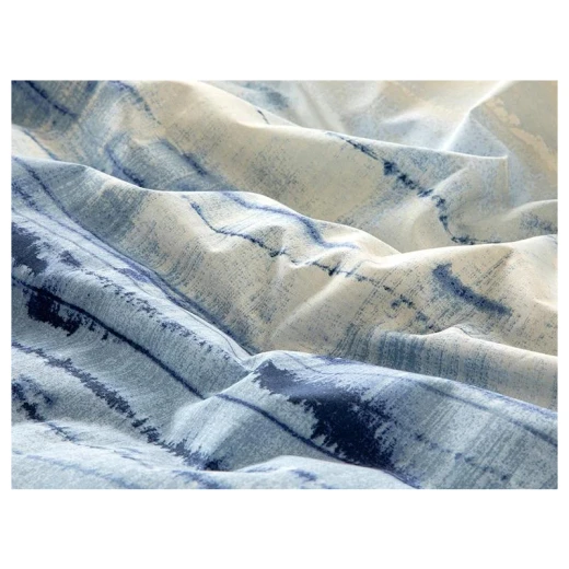 طقم غطاء لحاف قطني مزدوج, لون ازرق, 200* 220 سم, 3 قطع من انجلش هوم - انجلش هوم - Image 2