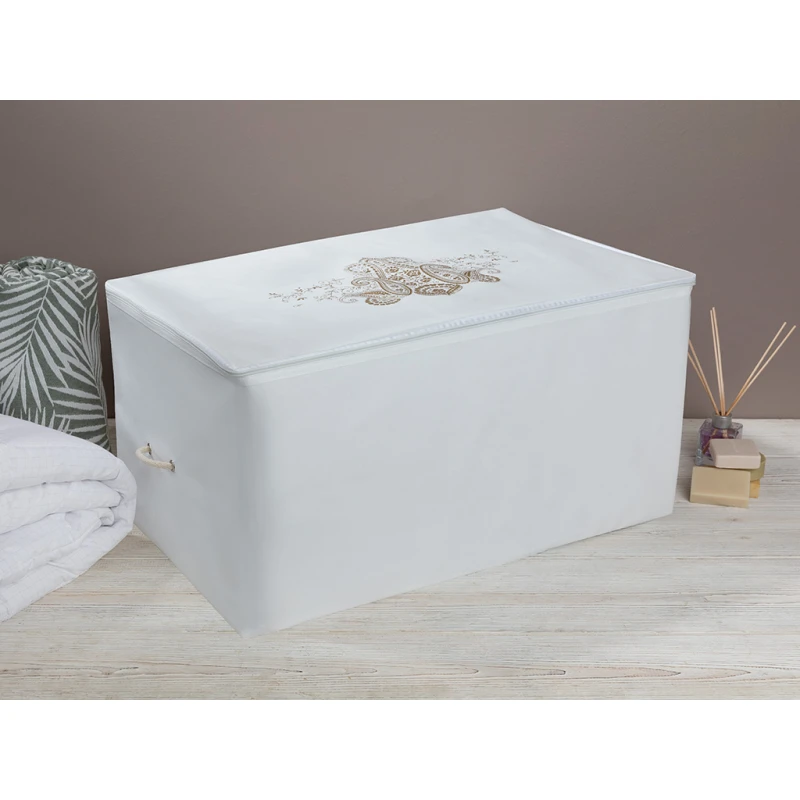 حقيبة تخزين من الدانتيل الدمشقي, أبيض, 74*46*46 سم من انجلش هوم - انجلش هوم