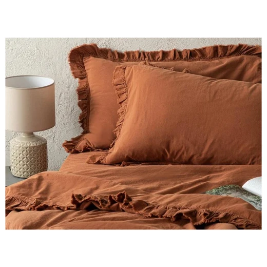طقم غطاء لحاف مزدوج ساندي, لون برتقالي, 200* 220 سم, 4 قطع من انجلش هوم - انجلش هوم - Image 2