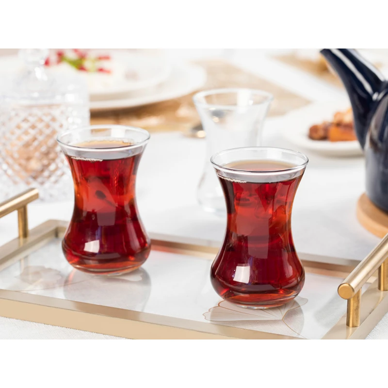 ايسابيل طقم كاسات شاي زجاج شفاف 6 قطع من انجلش هوم - انجلش هوم