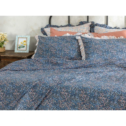 طقم غطاء لحاف سوبر كينج, لون ازرق, 260 * 220 سم من انجلش هوم