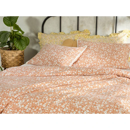 طقم غطاء لحاف قطني سوبر كينج ليبرتي بلوم, لون برتقالي, 260 * 220 سم من انجلش هوم طقم غطاء لحاف قطني سوبر كينج ليبرتي بلوم, لون برتقالي, 260 * 220 سم من انجلش هوم