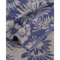 Cawo Two-Tone Guest Towel, Blue Color, 30*50 Cm