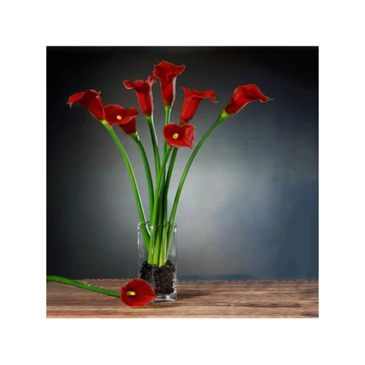 Armn Faux Single Stem Calla Lily, Red Armn Faux Single Stem Calla Lily, Red