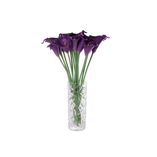 Armn Faux Single Stem Calla Lily, Purple