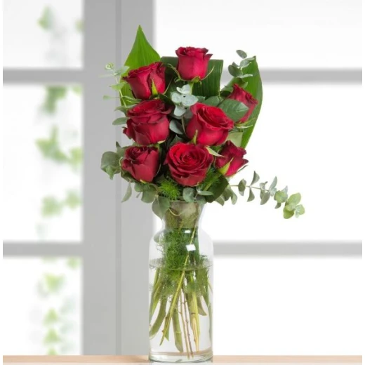 Armn Faux Single Stem Rose, Red