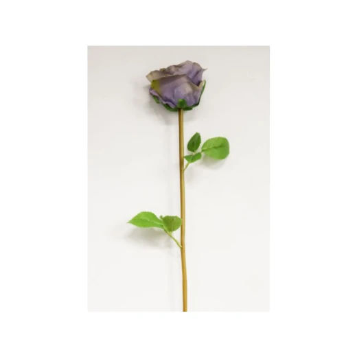 Armn Faux Single Stem Rose, Grey & Purple