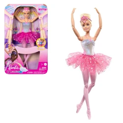 Barbie Dreamtopia Twinkle Lights Ballerina Doll Blonde Hair LightUp Feature Pink Tutu Ballet Toy