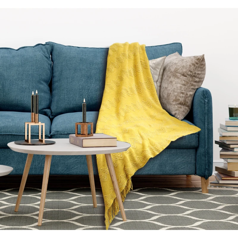ARMN Burton 130*160 Cm Throw -Yellow - Armn