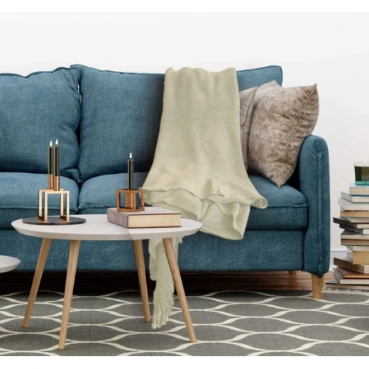 ARMN Burton 120*150 Cm Throw -Creamy ARMN Burton 120*150 Cm Throw -Creamy