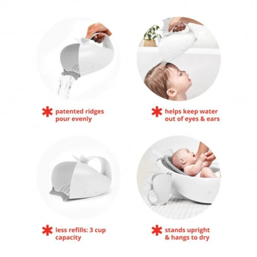 Skip Hop Moby Waterfall Rinser, white - Skip Hop - Image 4