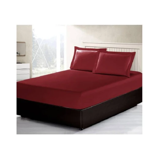 طقم شرشف سرير مطاط, باللون العنابي, حجم مفرد, عدد 2 من ارمن طقم شرشف سرير مطاط, باللون العنابي, حجم مفرد, عدد 2 من ارمن