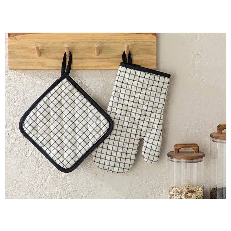 طقم مطبخ لون أسود حجم 20*20+17*30 سم, عدد 2 - انجلش هوم