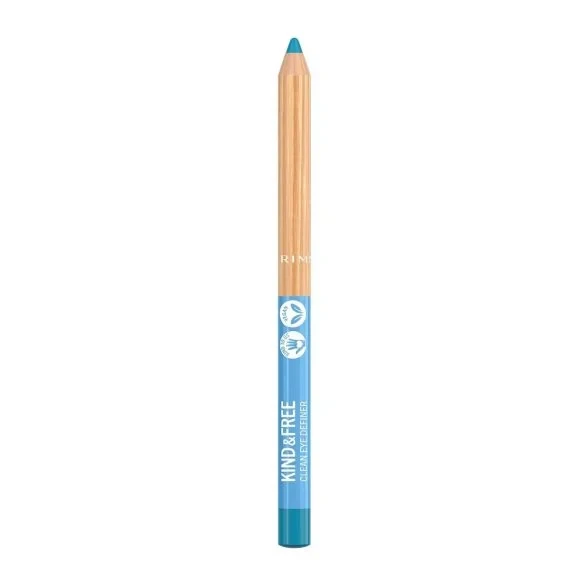 Rimmel London Kind & Free Anime Blue Eyeliner Pencil Long Lasting Vegan Makeup 1.1g - Rimmel London